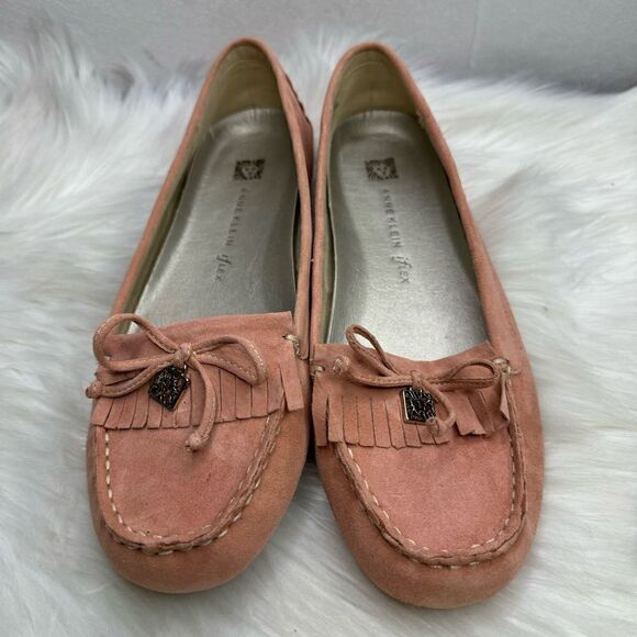 Anne Klein iFlex Fearless Suede Moccasin Flats 10 - Picture 2 of 7